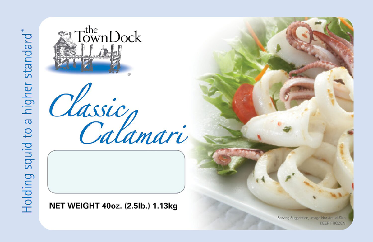 Town Dock Fully Cleaned Classic Calamari for foodservice